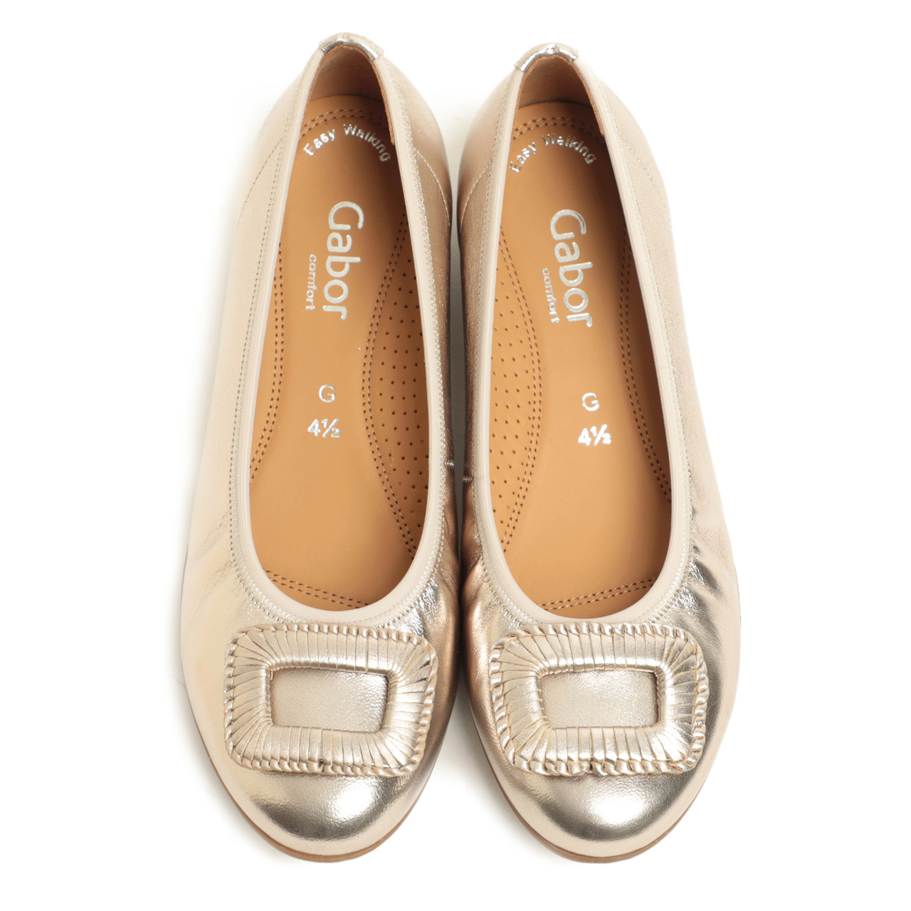 gabor ガボール パンプス ローヒール フラット パイピング