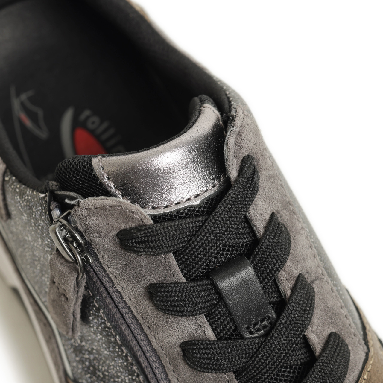 Gabor ガボール 76878 スニーカー ローカット 厚底 レザー スエード