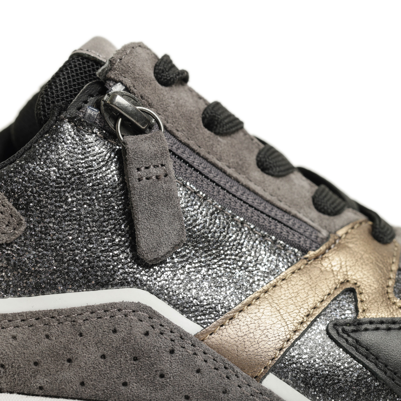 Gabor ガボール 76878 スニーカー ローカット 厚底 レザー スエード