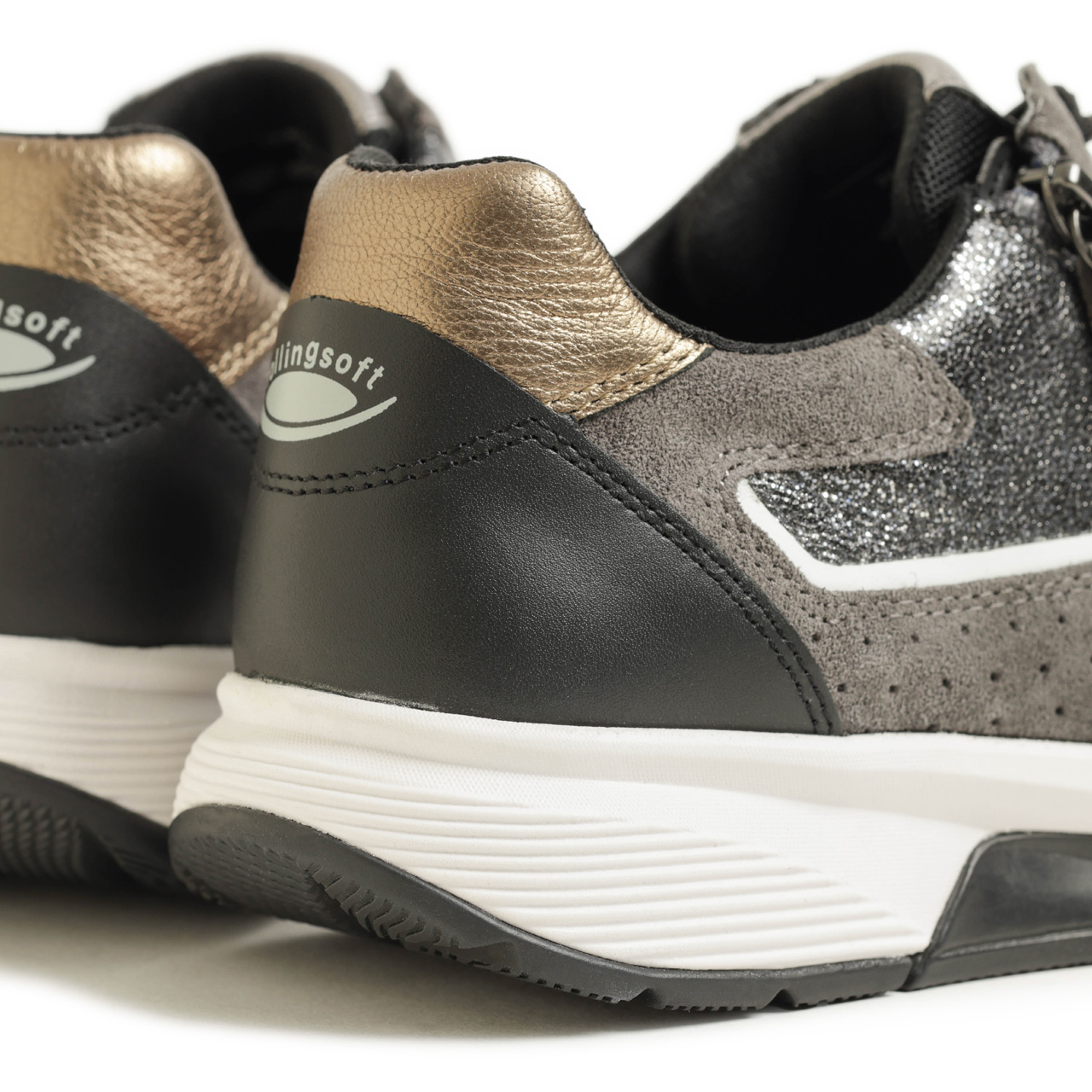 Gabor ガボール 76878 スニーカー ローカット 厚底 レザー スエード