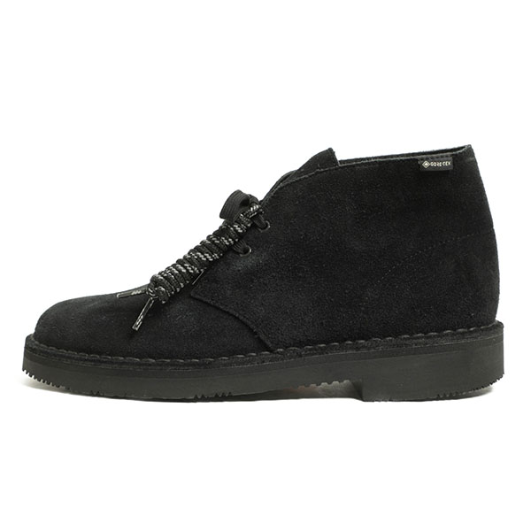 Clarks クラークス シューズ ブーツ デザートブーツ スエード ゴアテックス 防水 ミドルカット レースアップ Desert BT GTX  BLACK SUEDE/ブラック｜Clarks｜菅原靴店