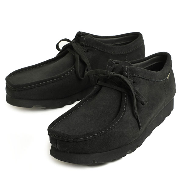 Clarks クラークス Wallabee GTX ワラビー メンズ ゴアテックス スエード ラバーソール 防水 26149449 ローカット  レースアップ Vibramソール ブラック｜Clarks｜菅原靴店