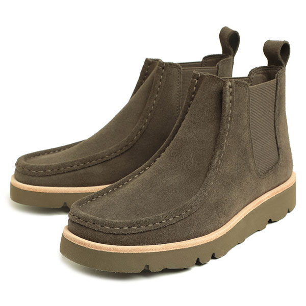 Clarks クラークス Walla Chelsea ワラビー ブーツ サイドゴア チェルシー スエード ラバーソール ショート丈 26179327  Mole Grey Suede/グレースエード｜Clarks｜菅原靴店