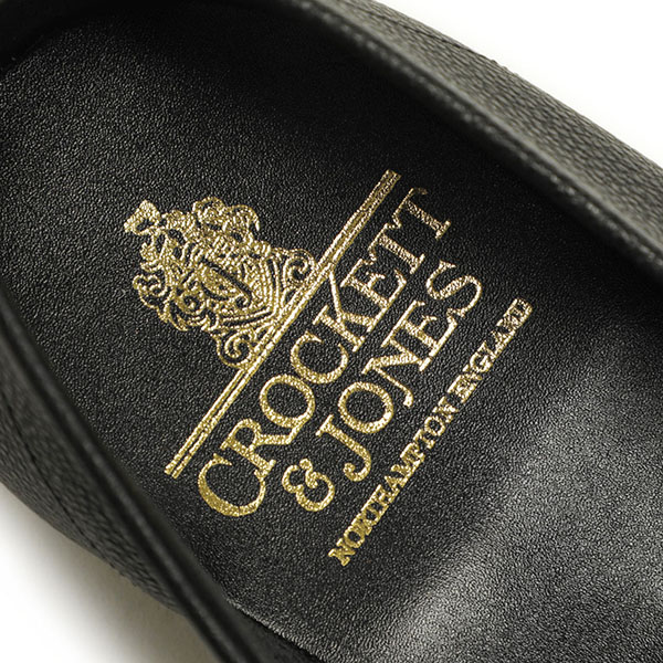 CROCKETT＆JONES クロケット＆ジョーンズ ローファー スリッポン ビット シューズ FINCHLEY2 レザー ぺブルグレイン カーフ  アンラインド 376E PEBBLE GRAIN CALF BLACK PEBBLE GRAIN/ブラック｜CROCKETT & JONES｜菅原靴店