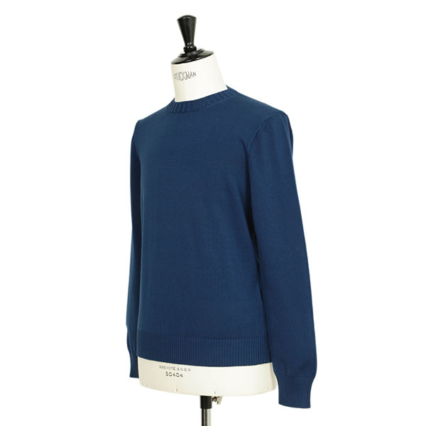 Gran Sasso グランサッソ ハイゲージ コットン 8ゲージ ニット クルー