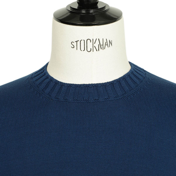 Gran Sasso グランサッソ ハイゲージ コットン 8ゲージ ニット クルー