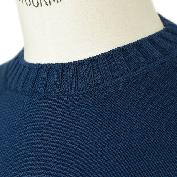 Gran Sasso グランサッソ ハイゲージ コットン 8ゲージ ニット クルー