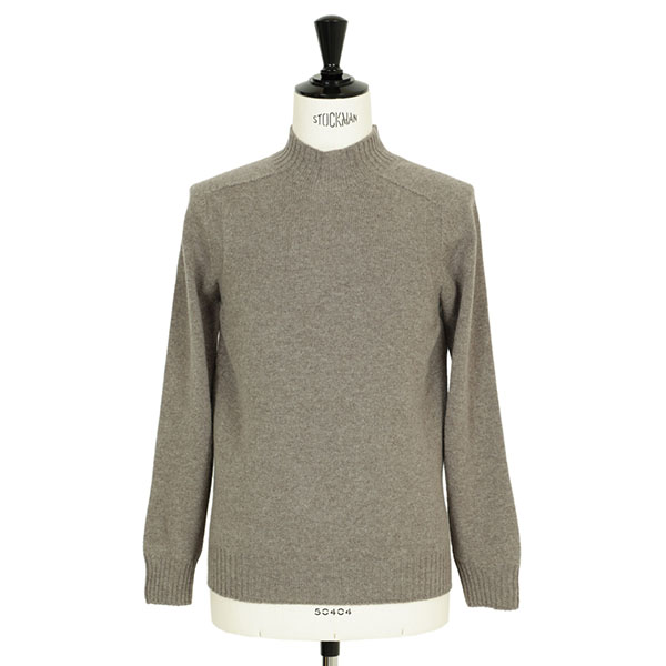 グランサッソ　GRAN SASSO モックネックニット グレー　52 Gran Sasso グランサッソ ニット モックネック ハイゲージ