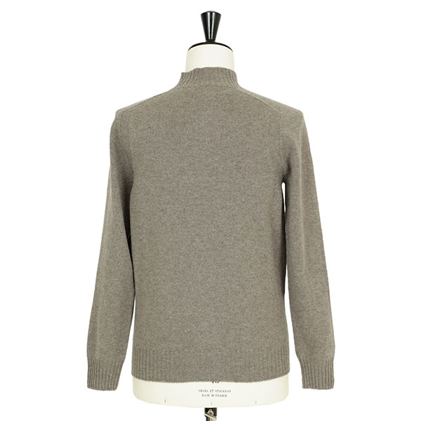 GRANSASSOグランサッソ・モックネックセーター・エンジ・ボルドー・48 Gran Sasso グランサッソ ニット モックネック ハイゲージ