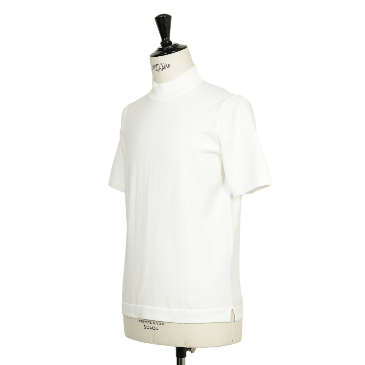 GRAN SASSO グランサッソ　モックネック　ホワイト　50 GRAN SASSO（グランサッソ）12ゲージソフトコットンソリッド