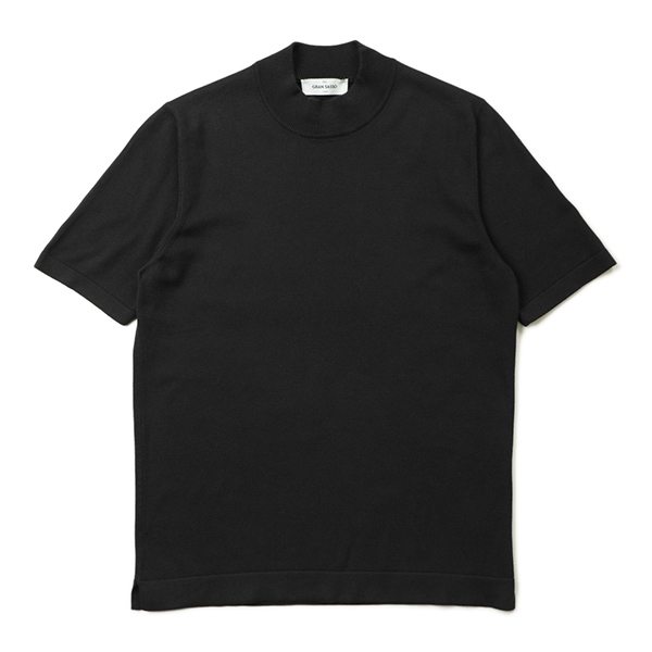 Gran Sasso グランサッソ ニット Tシャツ ハイゲージ コットン モック