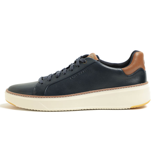 COLE HAAN コールハーン スニーカー メンズ シューズ レザー ローカット レースアップ グランドプロ トップスピン GRANDPRO  TOPSPIN C37158(ネイビー/ブラウン)｜COLE HAAN｜菅原靴店