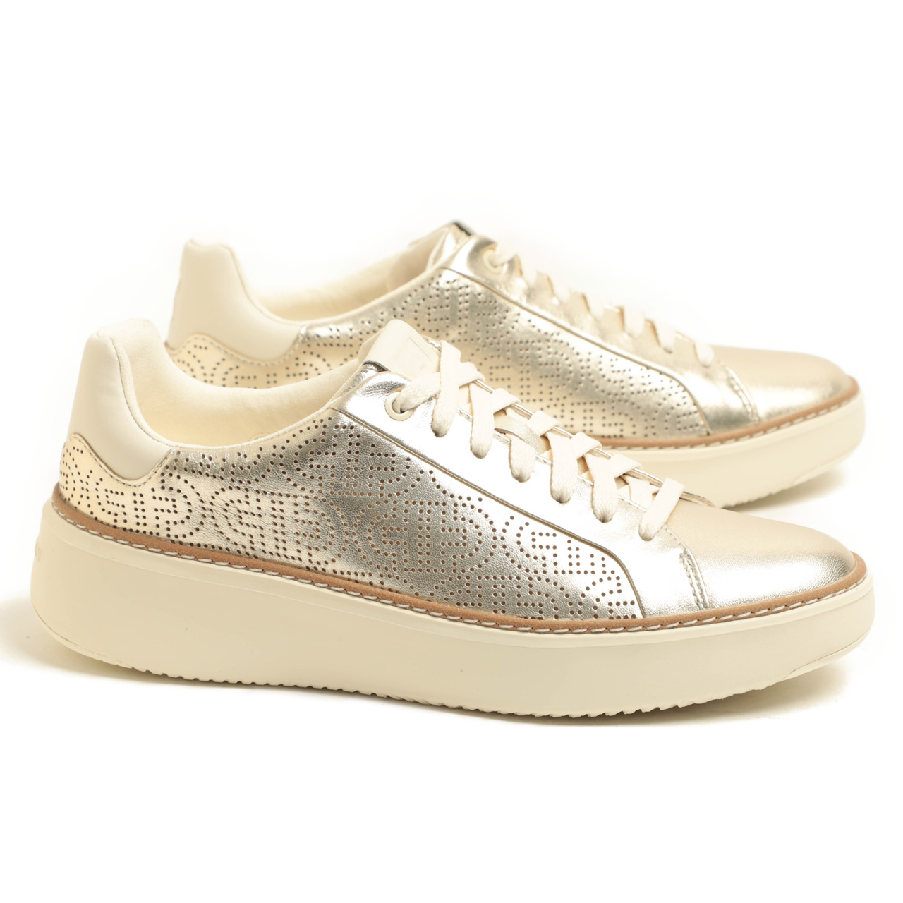 【美品】COLE HAAN コールハーン　レザースニーカー　GRAND PRO COLE HAAN コールハーン GRANDPRO Rally Laser Cut Sneaker