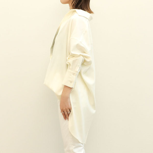 SACRA サクラ レディース シャツ ロング丈 長袖 ウール