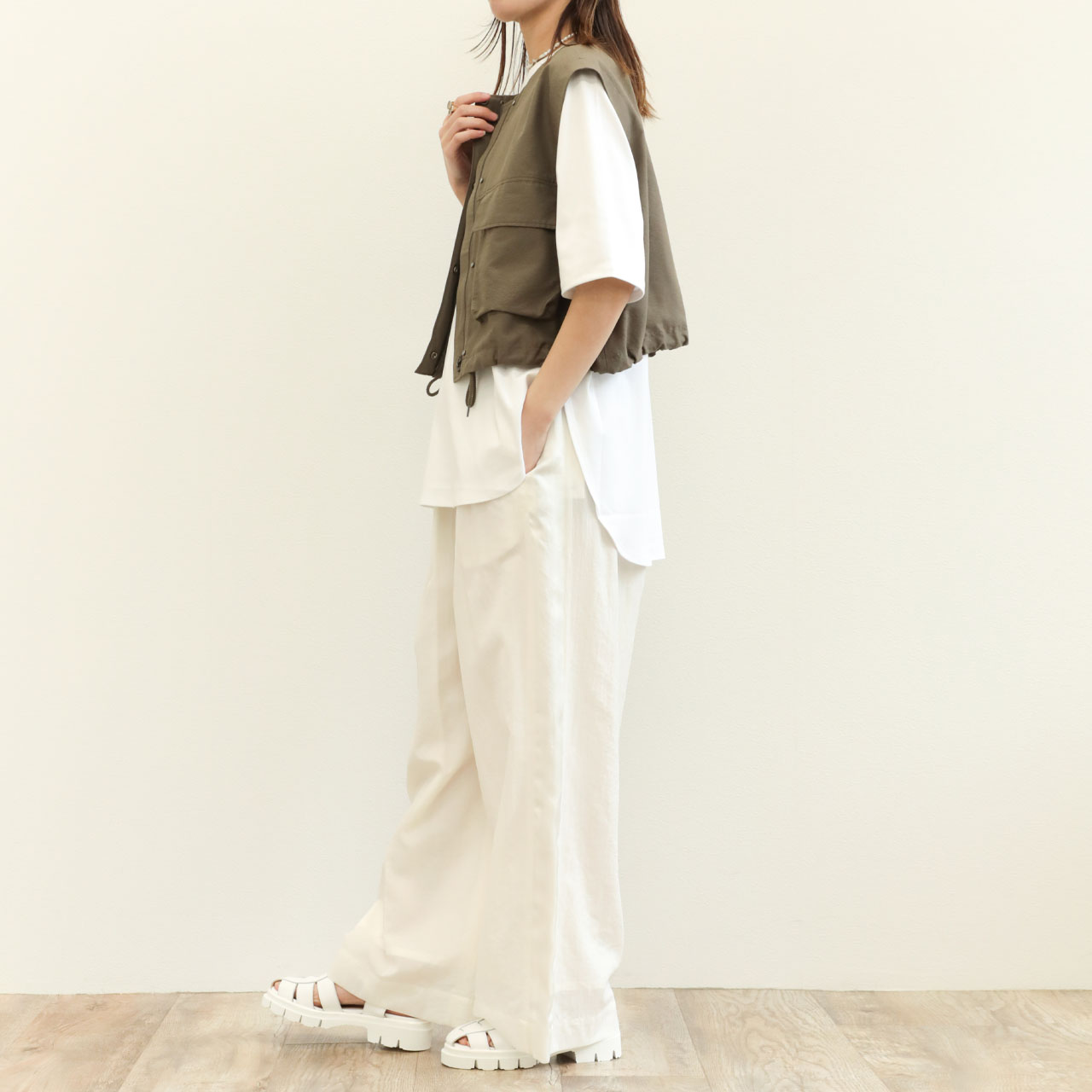 最終価格　SACRA サクラ　ジレ LINEN COTTON CHAMBRAY GILET | VEST | SACRA（サクラ