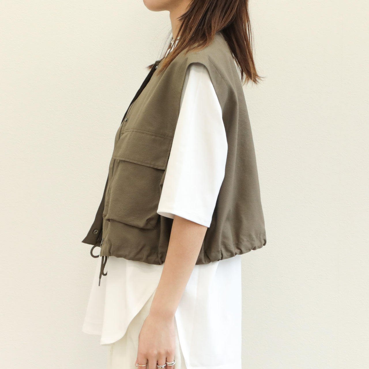 SACRA サクラ レディース ベスト ジレ ポリエステル コットン