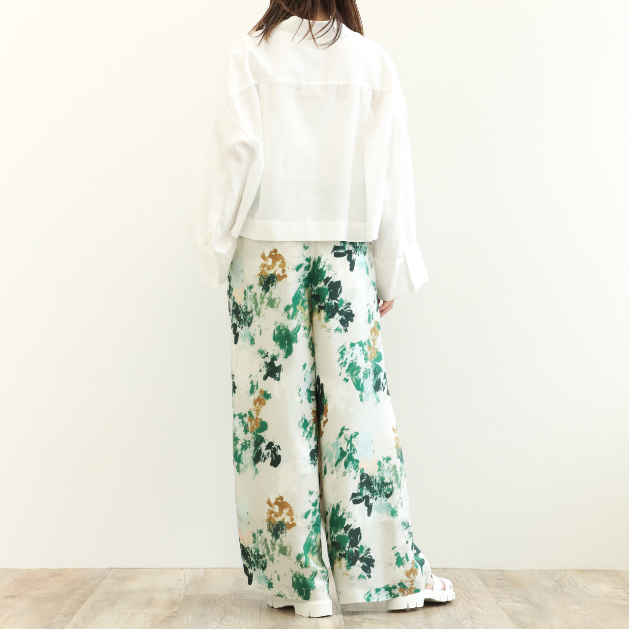 SACRA サクラ レディース パンツ スラックス ワイド キュプラ