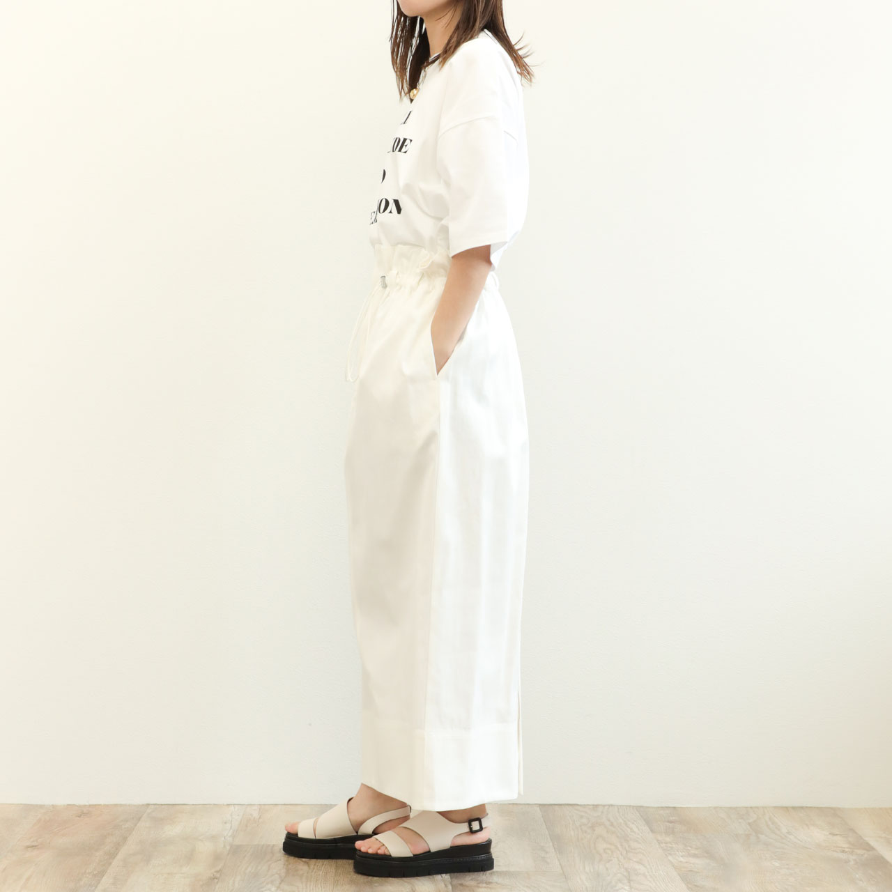 ⭕️【美品お値下げ】SACRA サクラ　コットンギャザー　ロングスカート　38 SACRA サクラ レディース スカート ロング丈 コットン