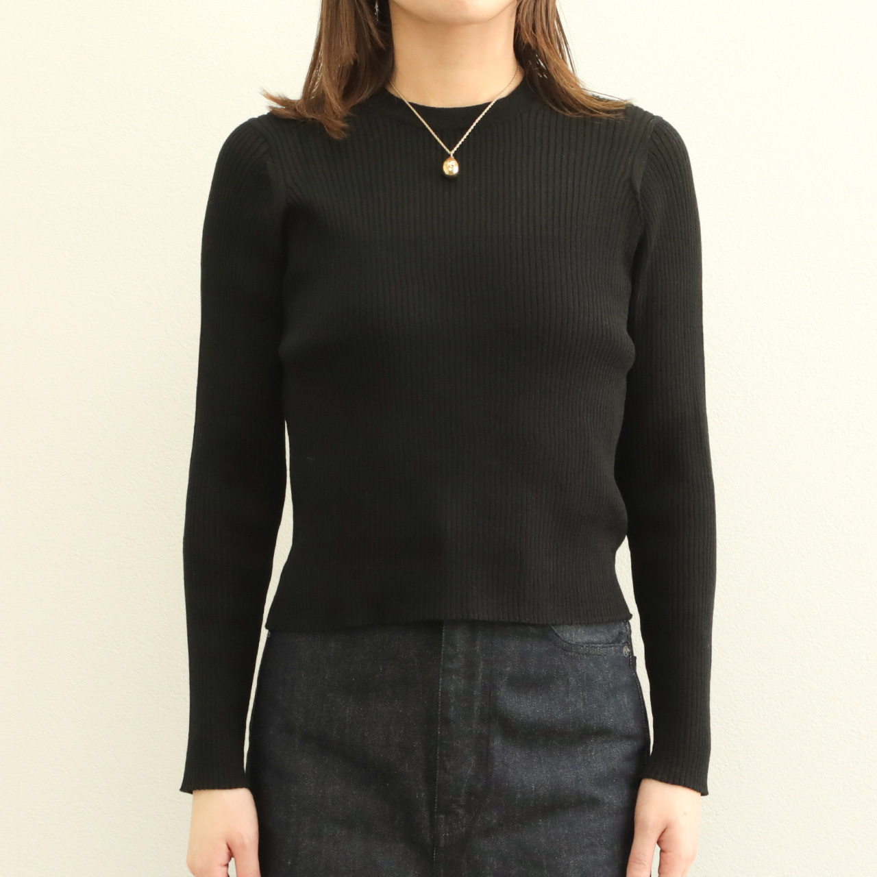 SACRA サクラ レディース ニット ハイゲージ リブ コットン ナイロン