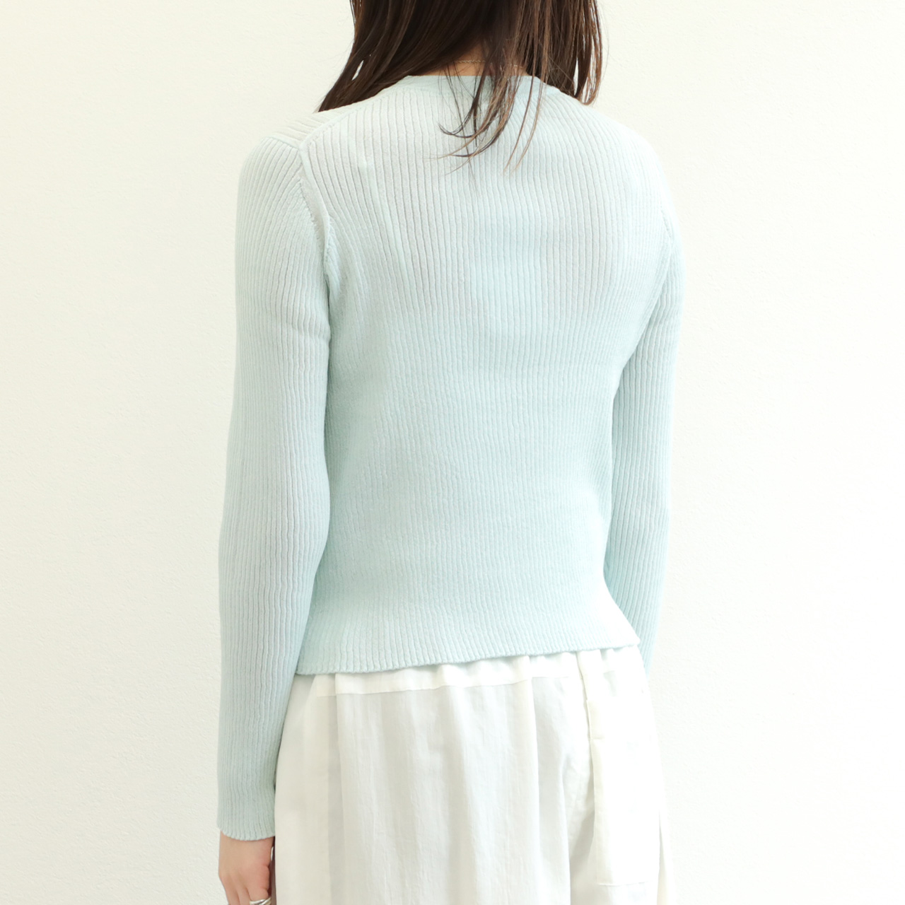 美品＊SACRA サクラ モヘヤウールニット 38 ミントブルー 長袖 秋冬 美品＊SACRA サクラ モヘヤウールニット 38 ミントブルー 長袖