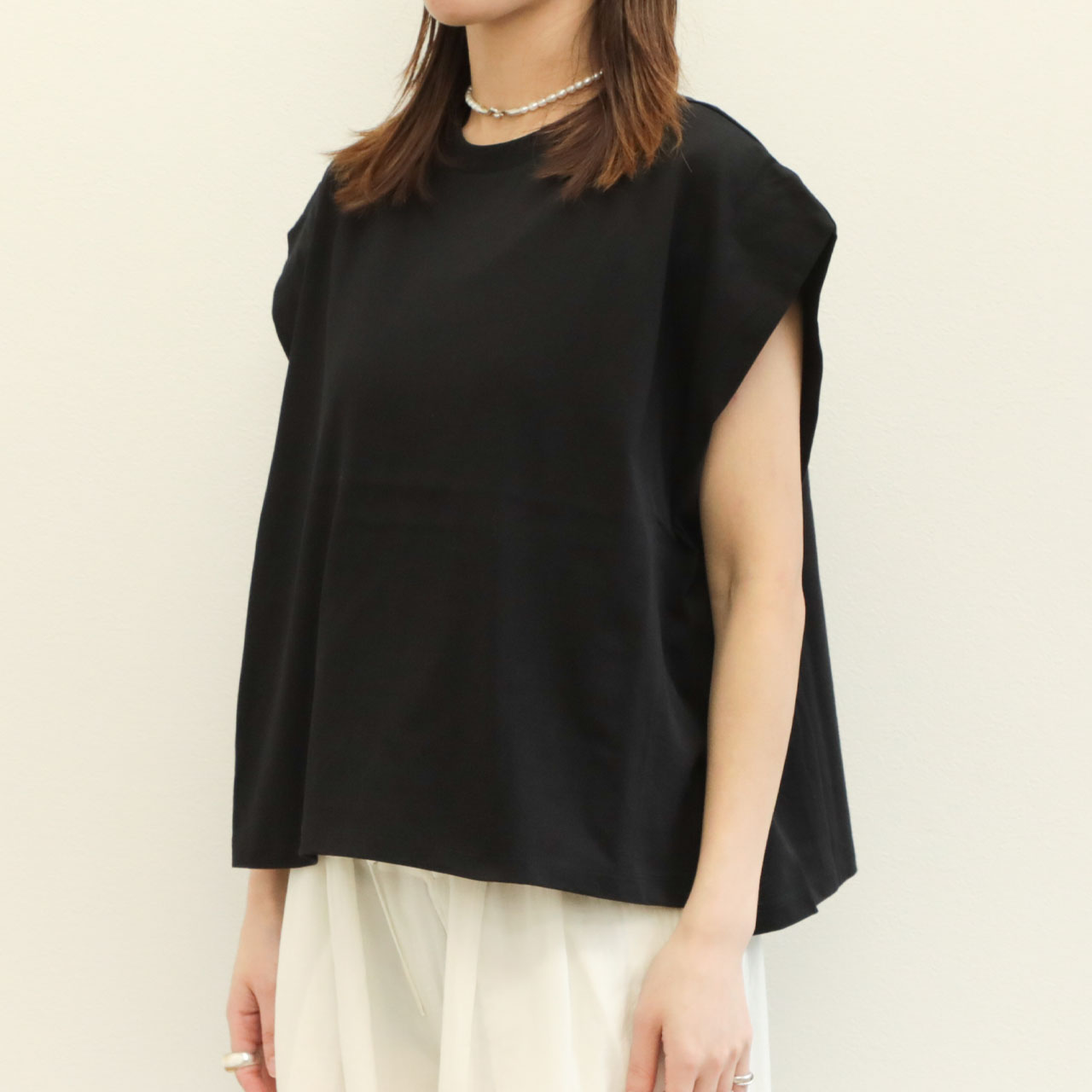 ふるさと納税 服 女 和歌山県 和歌山市 NUONE海島綿ラウンドネック半袖プルオーバー スティールグレー 2(11号) 混率 コットン(シーアイランドコットン)100% カ… セミフレアスカート《セットアップ着用可》 (AS195047-C