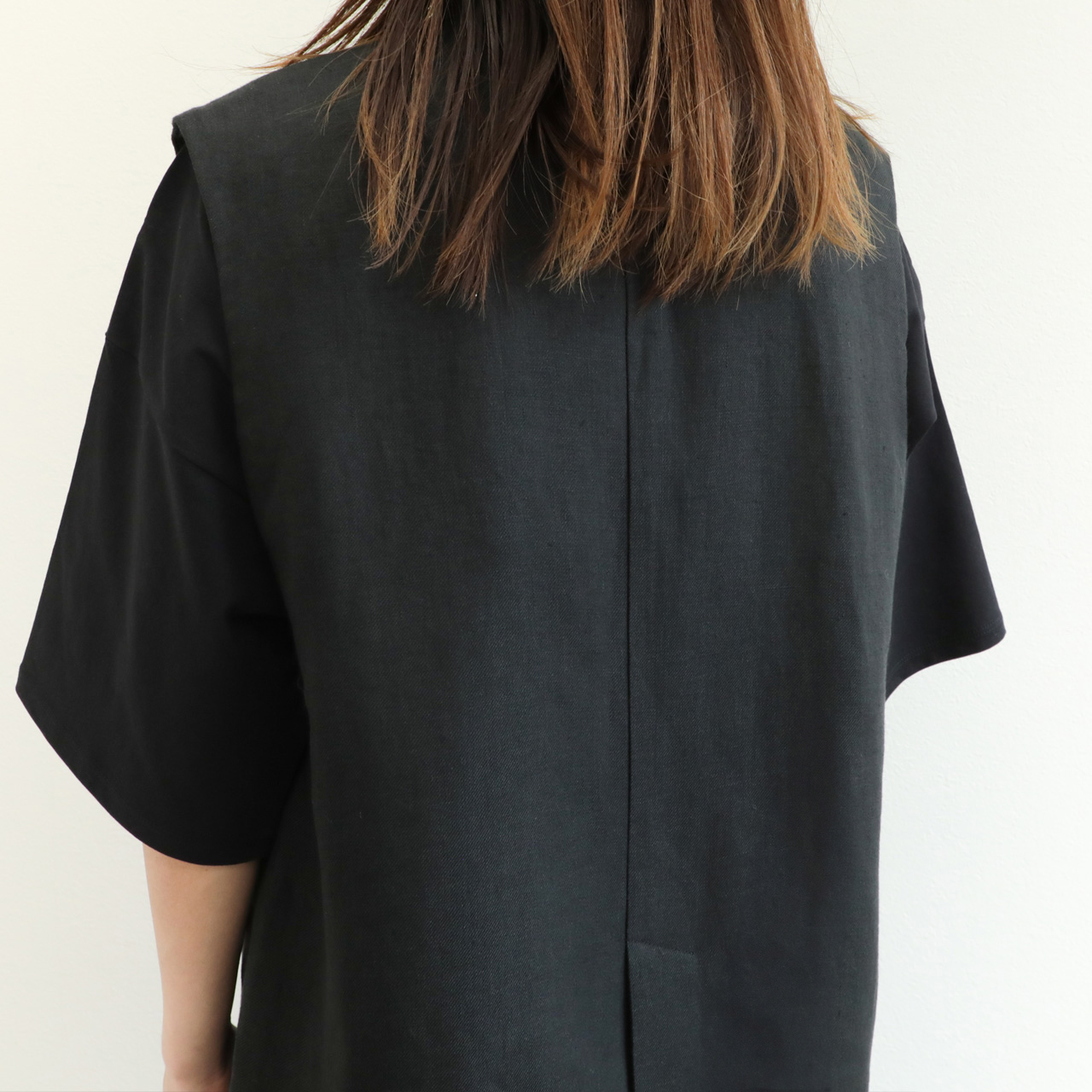 SACRA（ファッション） SACRA サクラ ジレ リネン ノーカラー