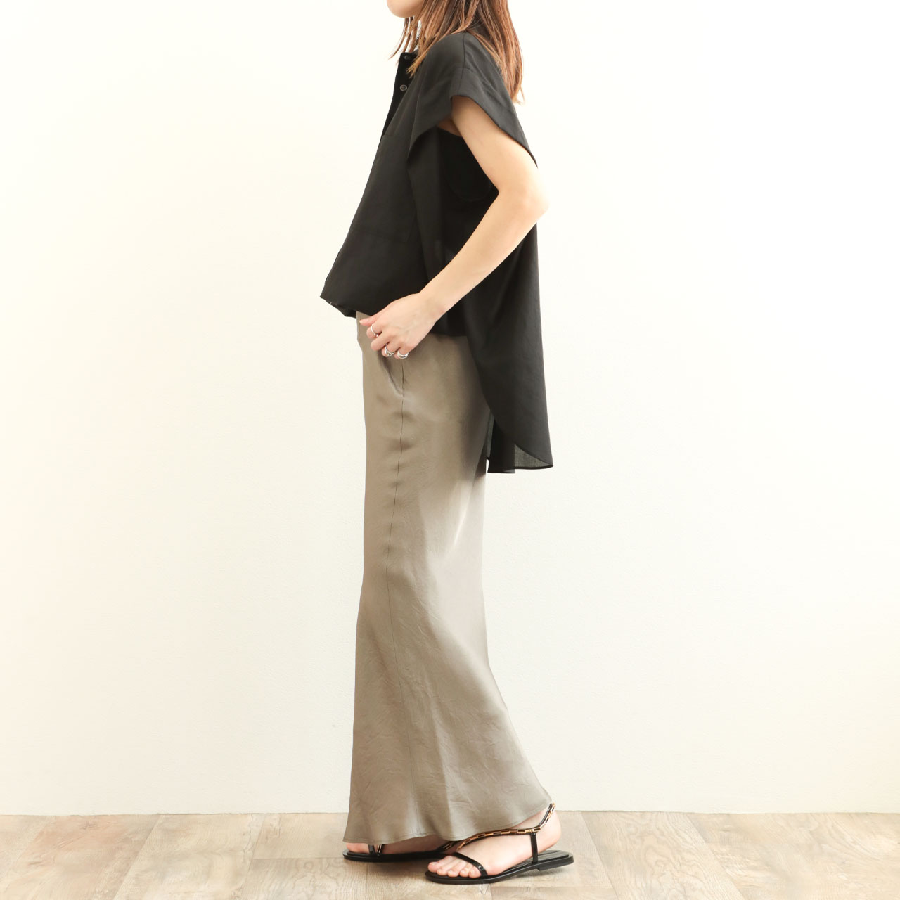 新品♥Deuxieme Classe◆Diner Bリブスカート◆ウール混　秋冬 Deuxieme Classe（ドゥーズィエムクラス）の「*Diner Bリブ