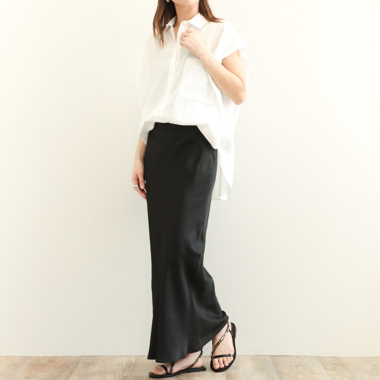 SACRA サクラ レディース コットンシャツ ビッグシルエット