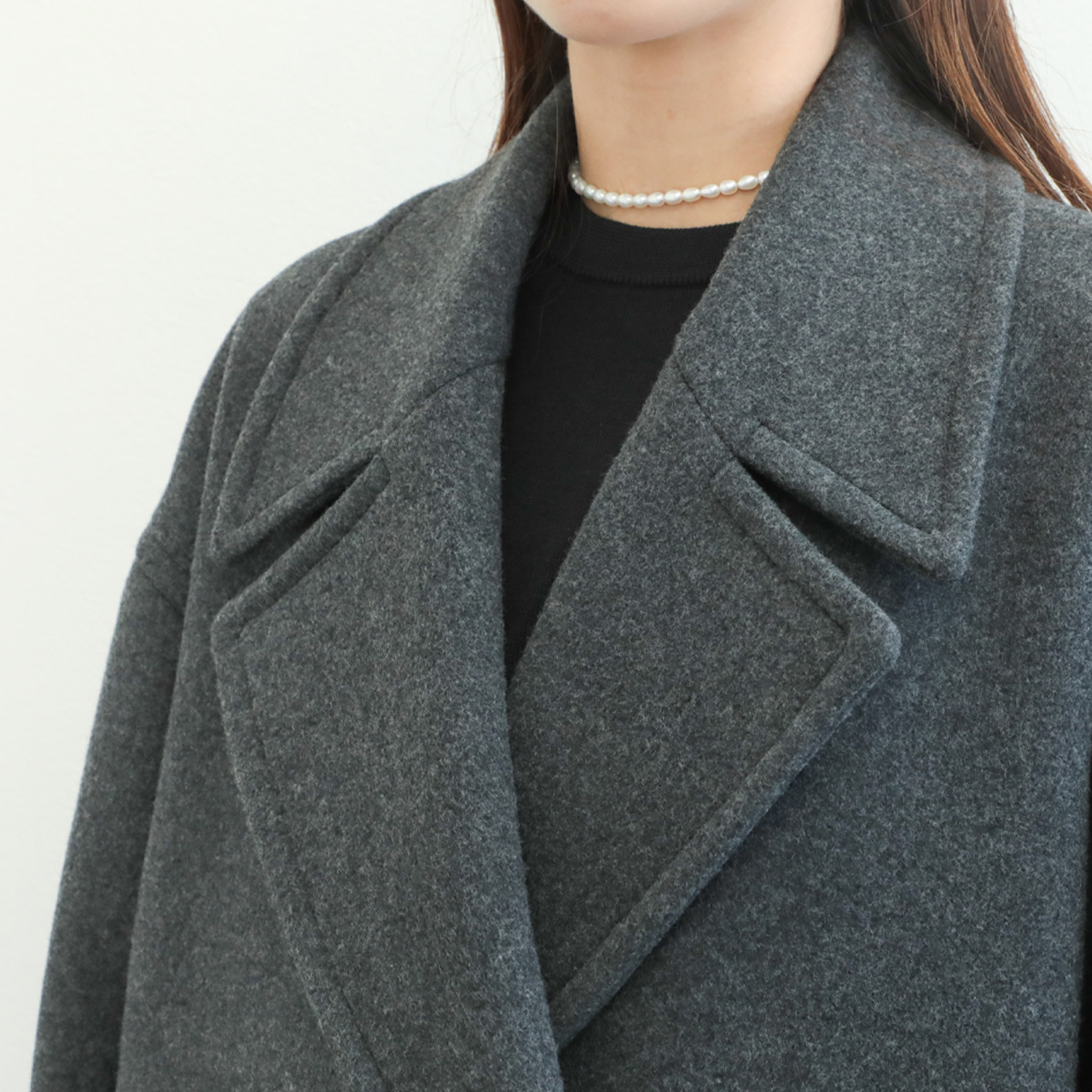 SACRA サクラ コート ダブル ウール ナイロン Super 140's コクーン