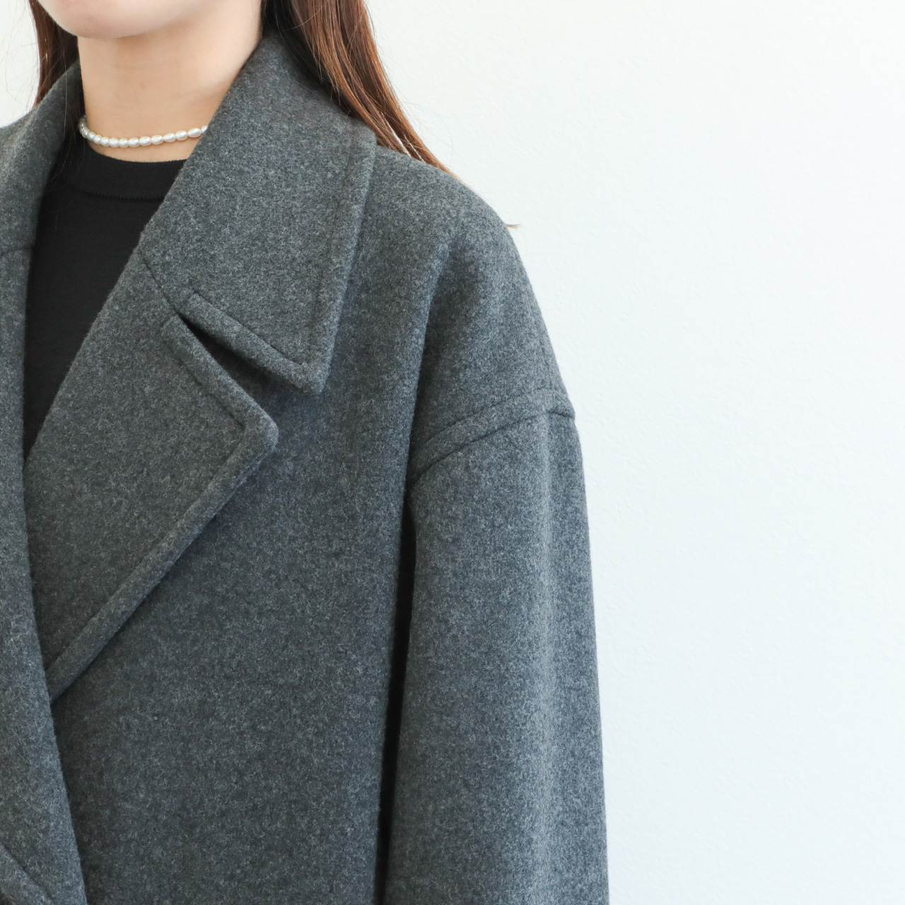 SACRA サクラ コート ダブル ウール ナイロン Super 140's コクーン