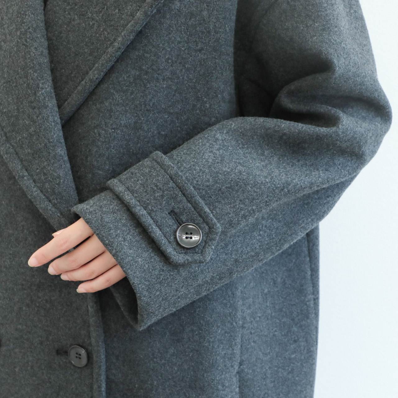 ＜SACRA（サクラ）＞コクーン ロングコート SACRA(サクラ)｜ハイデンシティーコーティングクロスロングコート