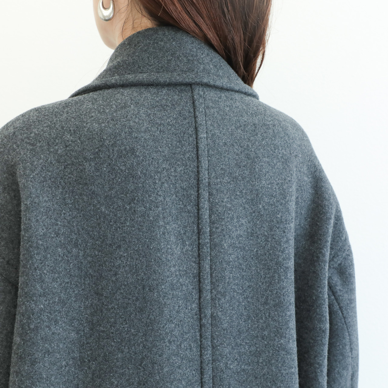 SACRA サクラ コート ダブル ウール ナイロン Super 140's コクーン