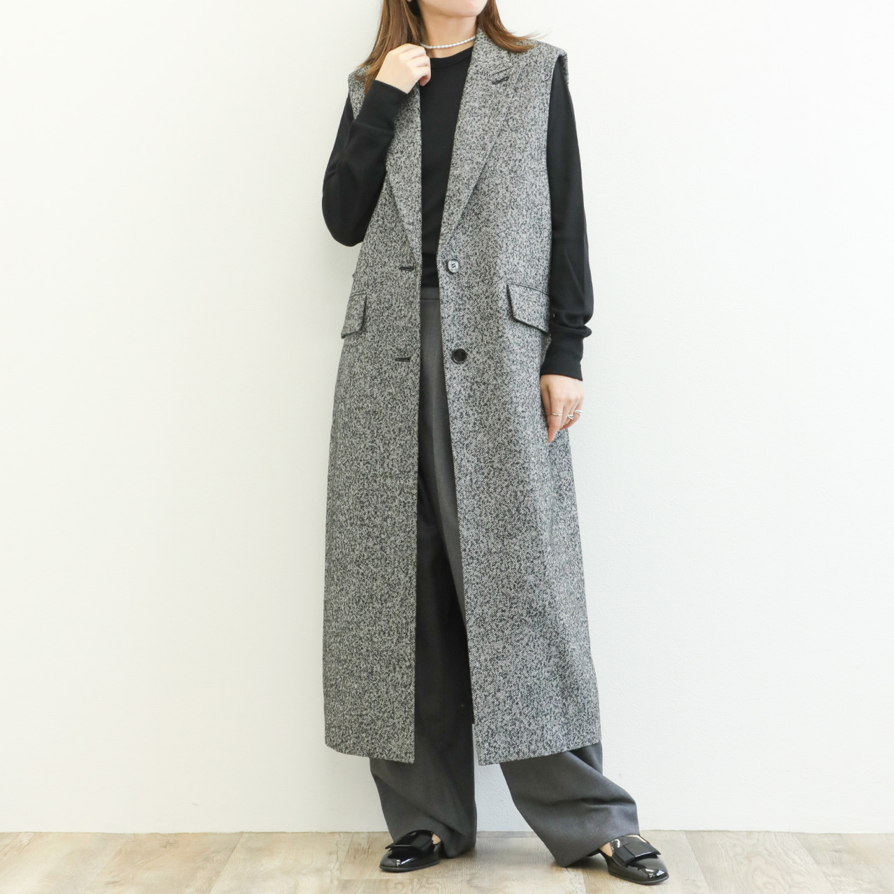 SACRA サクラ レディース ベスト ジレ ウール ポリエステル アクリル