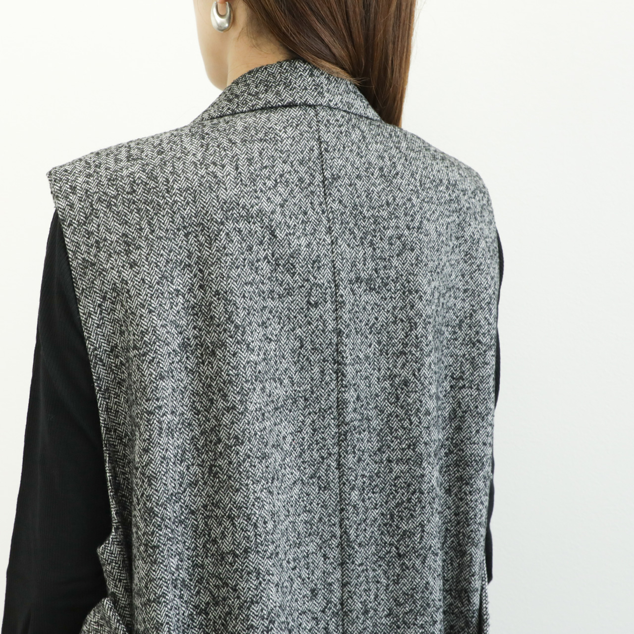 美品⭐SACRA（サクラ） ロング ジ ベスト SACRA サクラ レディース ベスト ジレ ウール ポリエステル アクリル