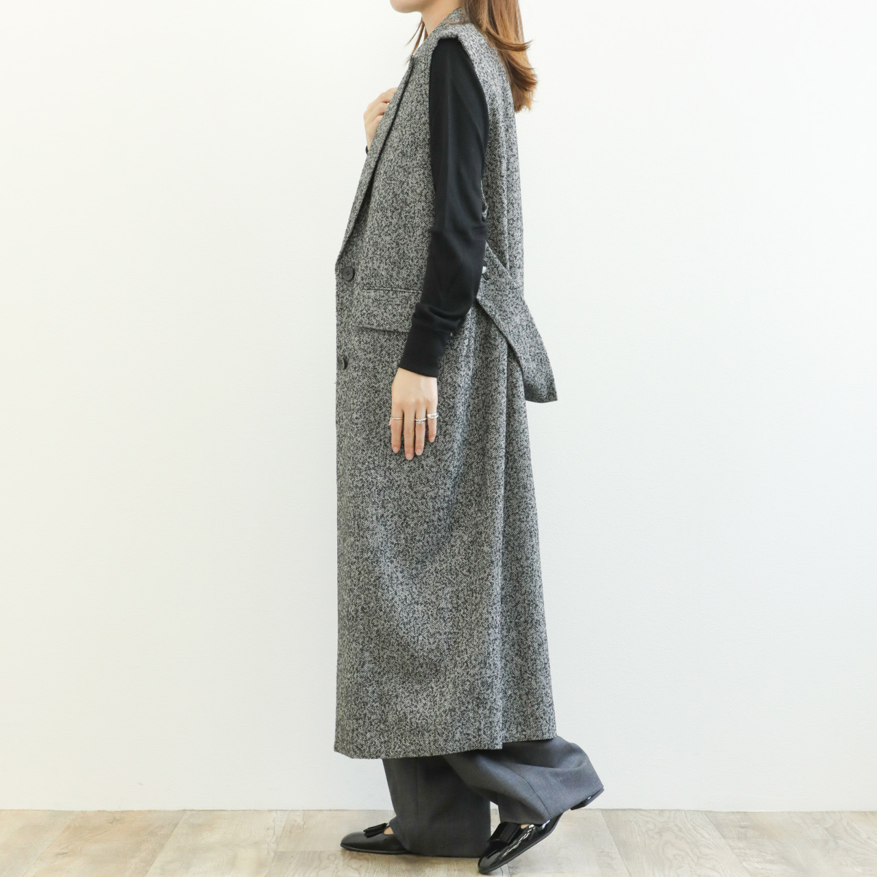 SACRA サクラ レディース ベスト ジレ ウール ポリエステル アクリル