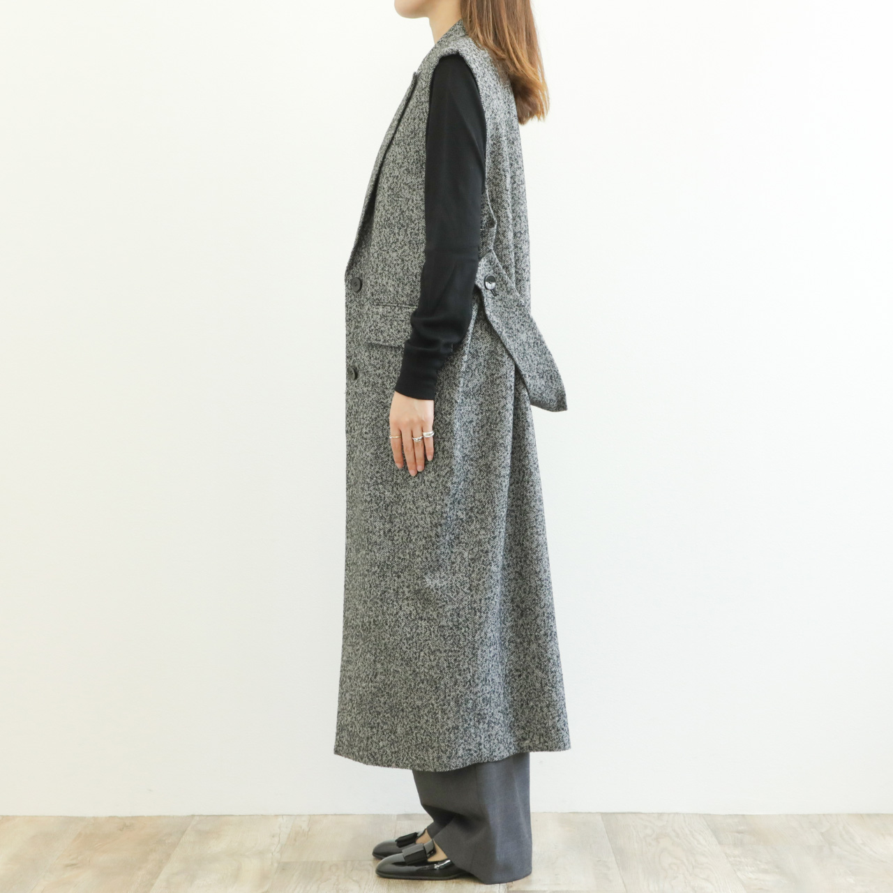 SACRA サクラ レディース ベスト ジレ ウール ポリエステル アクリル