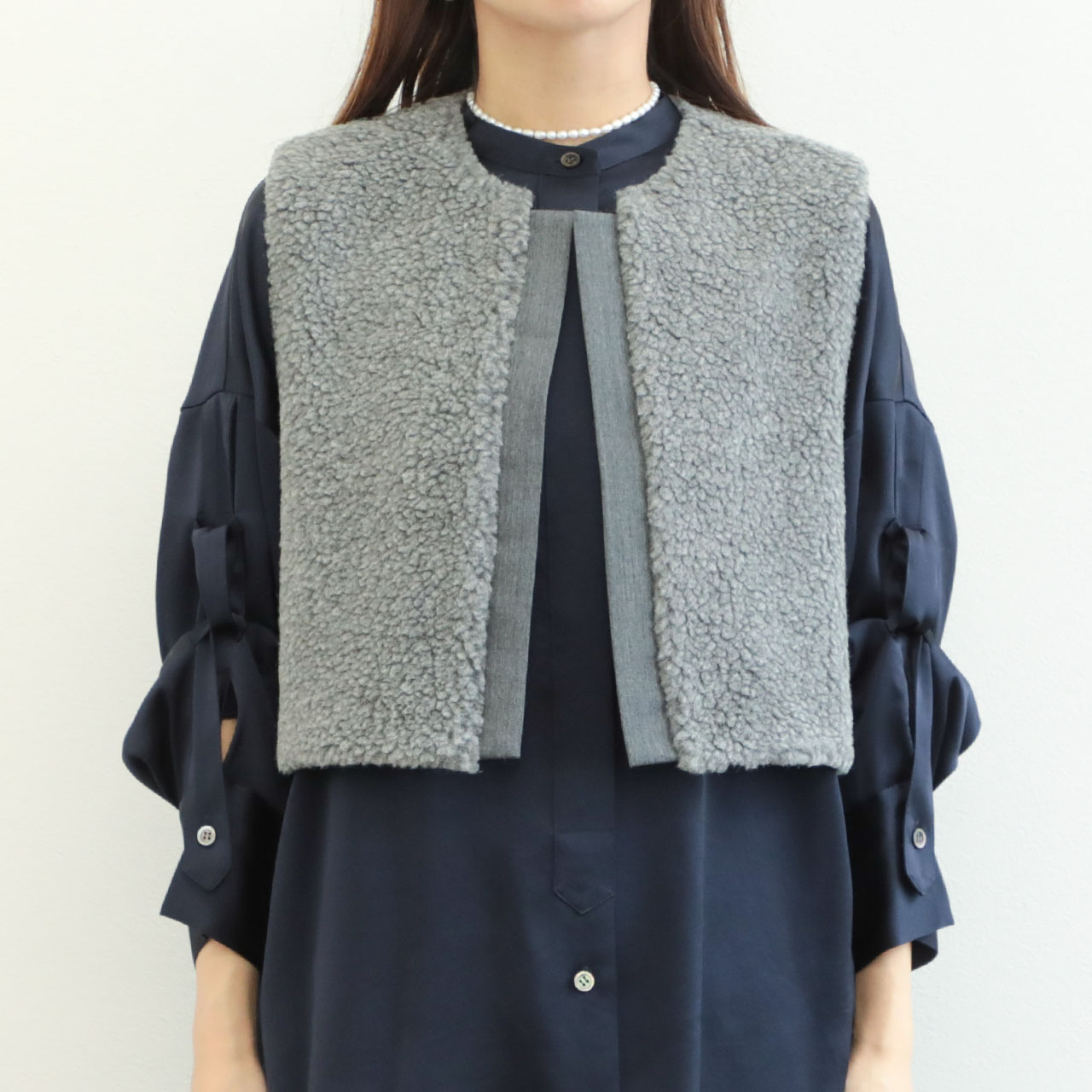 SACRA サクラ レディース ベスト ジレ ボア ポリエステル ウール
