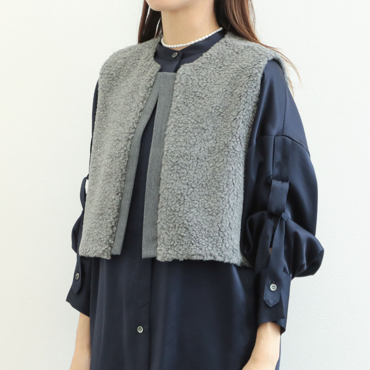 SACRA サクラ レディース ベスト ジレ ボア ポリエステル ウール