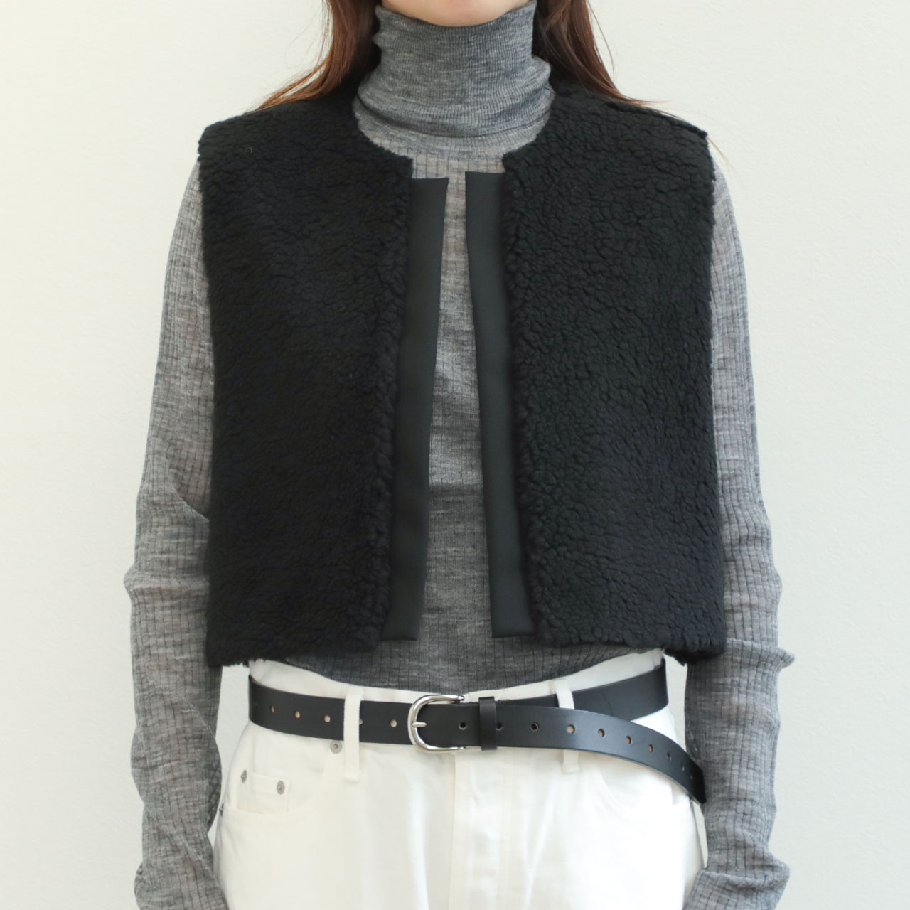 SACRA サクラ レディース ベスト ジレ ボア ポリエステル ウール