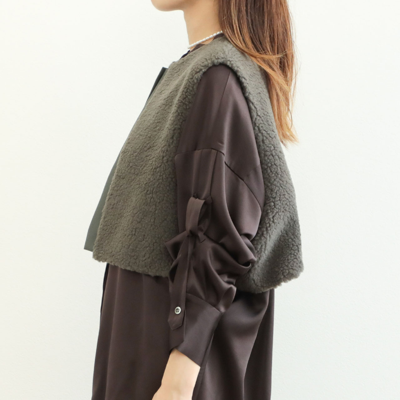 値下げ⭐︎未使用サクラSACRA カーキ ウールジレ ベスト 38定価51700円 値下げ⭐︎未使用サクラSACRA カーキ ウールジレ ベスト 38