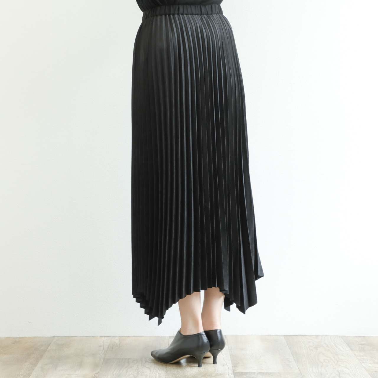 SACRA サクラ スカート ロング プリーツ ランダムヘム マキシ丈