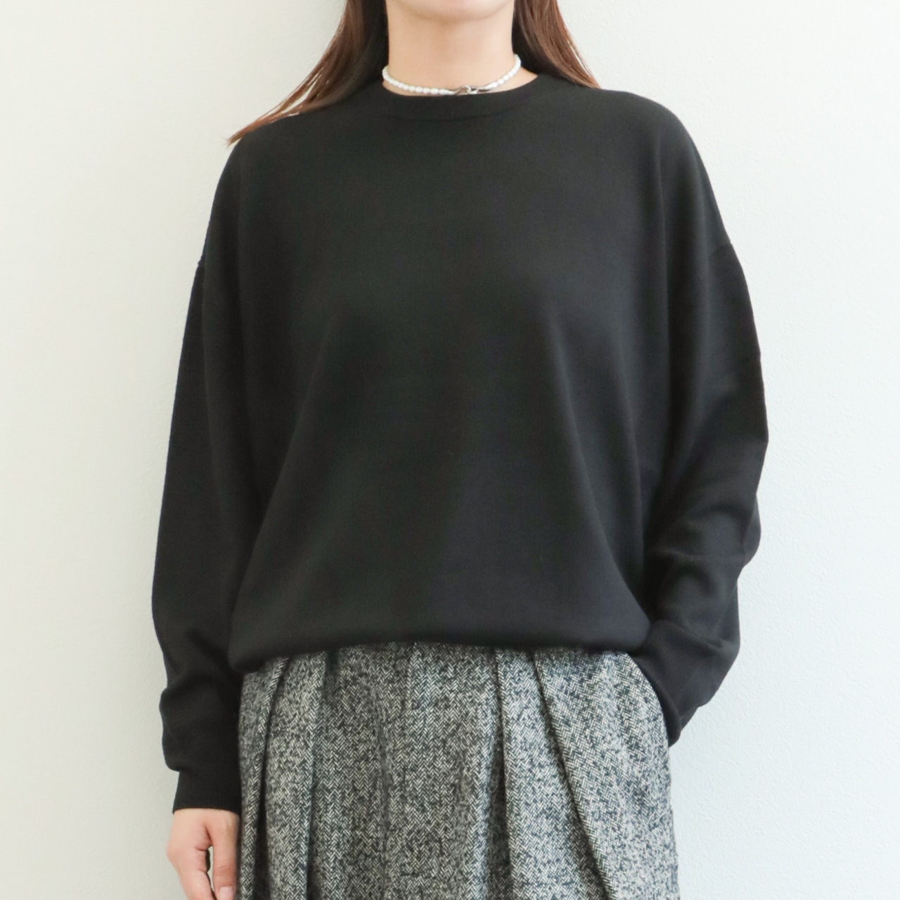 SACRA サクラ ニット プルオーバー クルーネック エキストラファイン