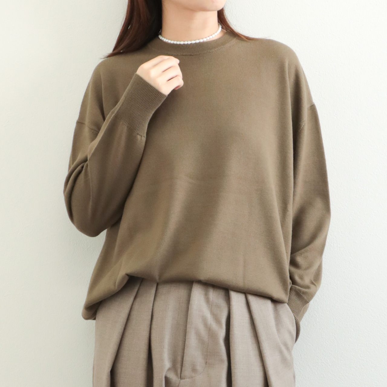 SACRA サクラ ニット プルオーバー クルーネック エキストラファイン