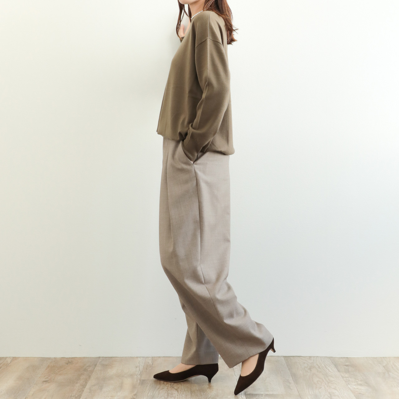 SACRA サクラ ニット プルオーバー クルーネック エキストラファイン