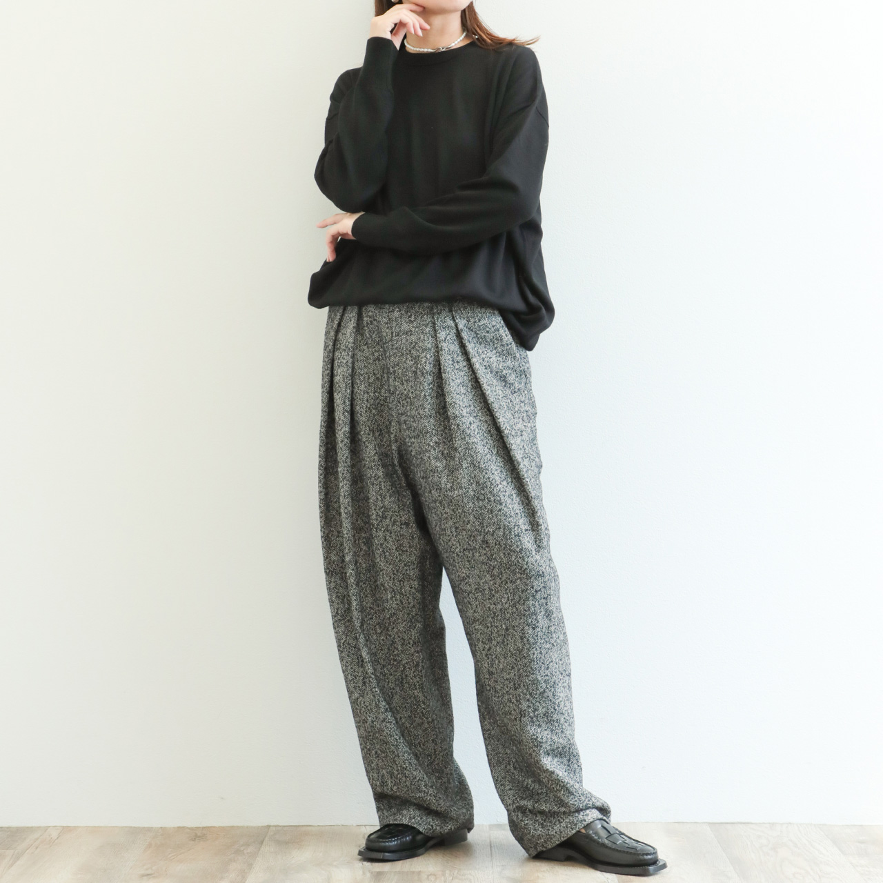 SACRA サクラ ニット プルオーバー クルーネック エキストラ