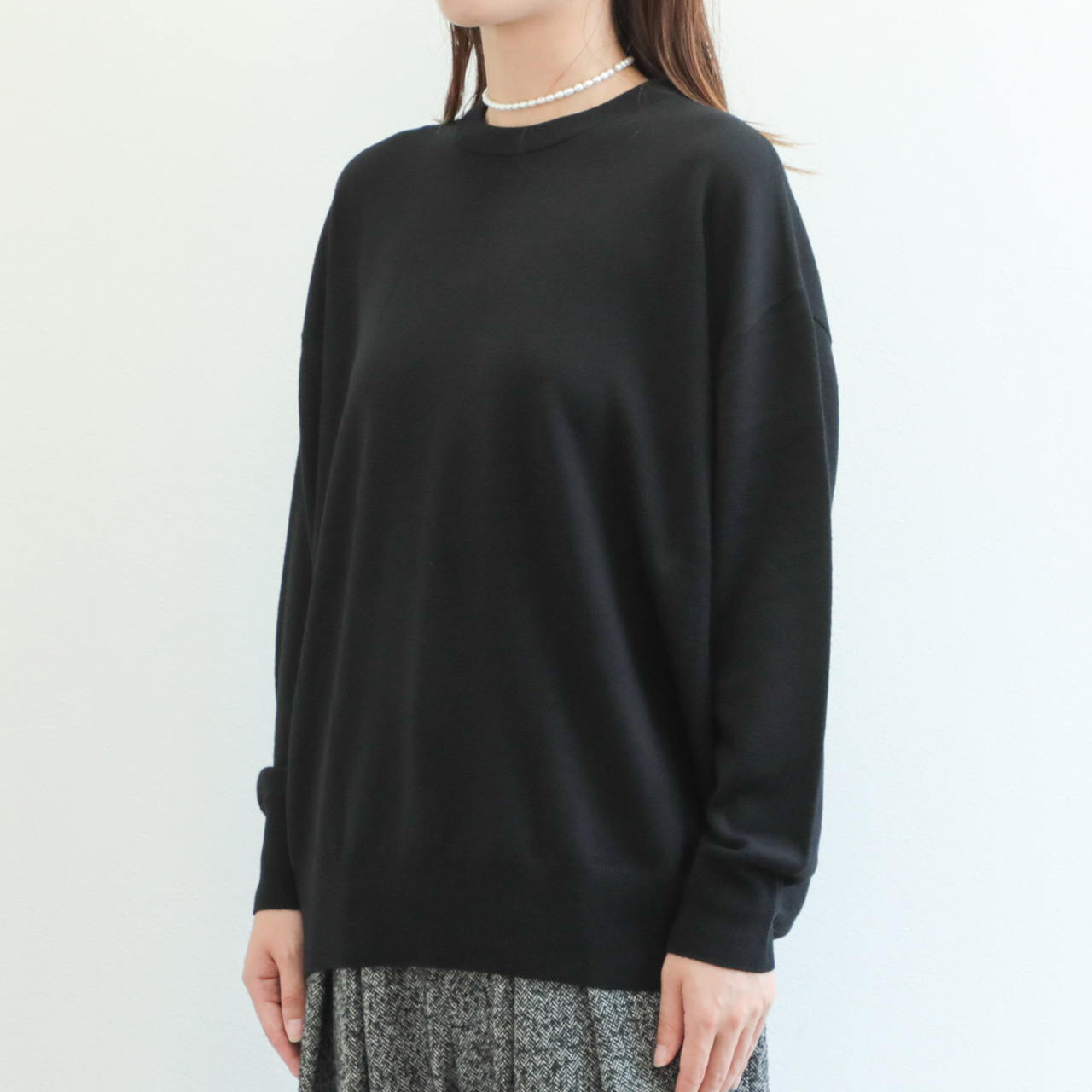 SACRA サクラ ニット プルオーバー クルーネック エキストラファイン