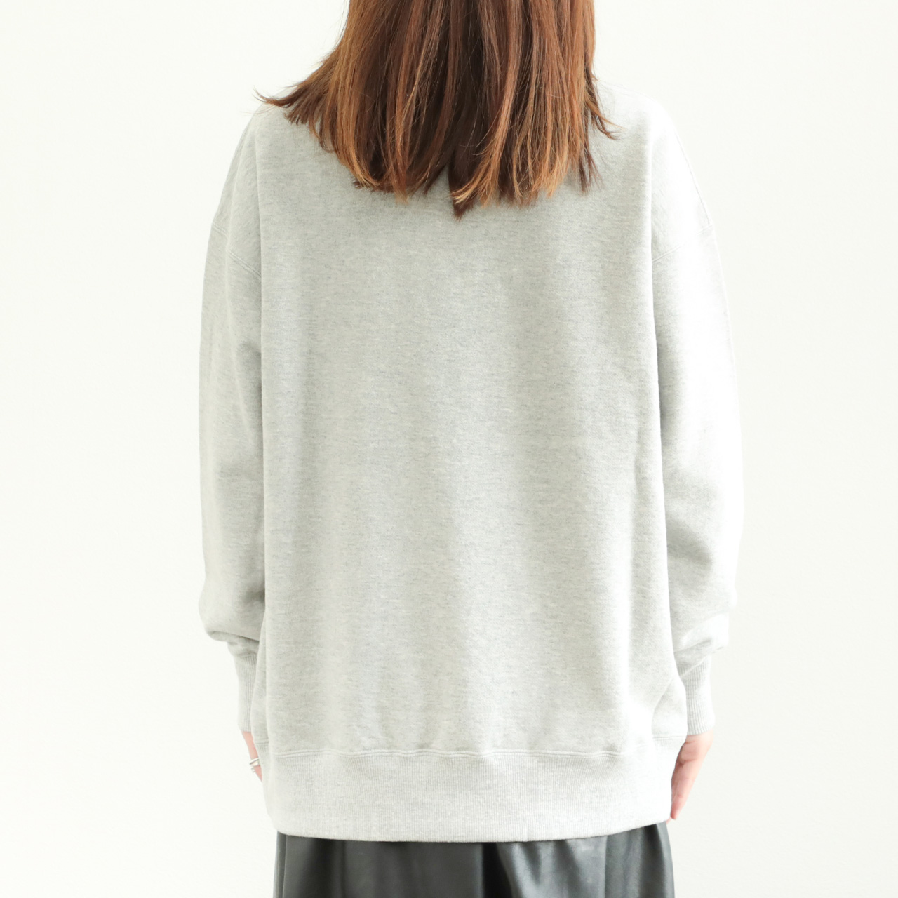 SACRA サクラ スウェット コットン 長袖 丸首 ロゴ 刺繍 PREMIUM