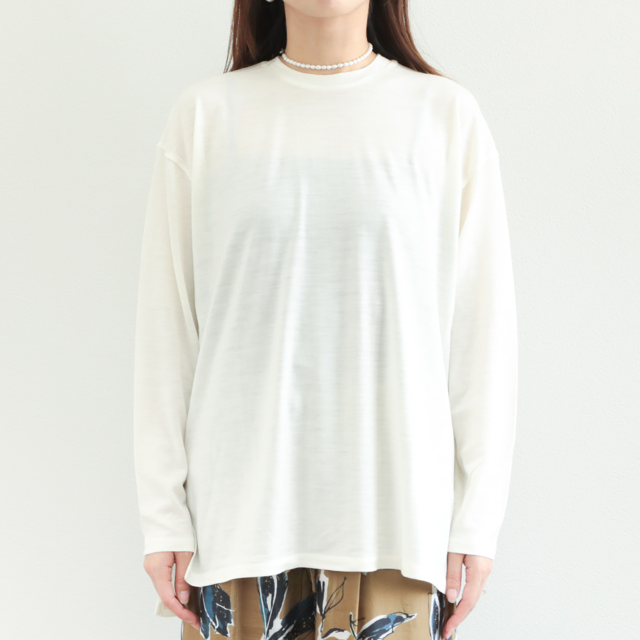 SACRA サクラ カットソー ロンT クルーネック スーパーファイン メリノ