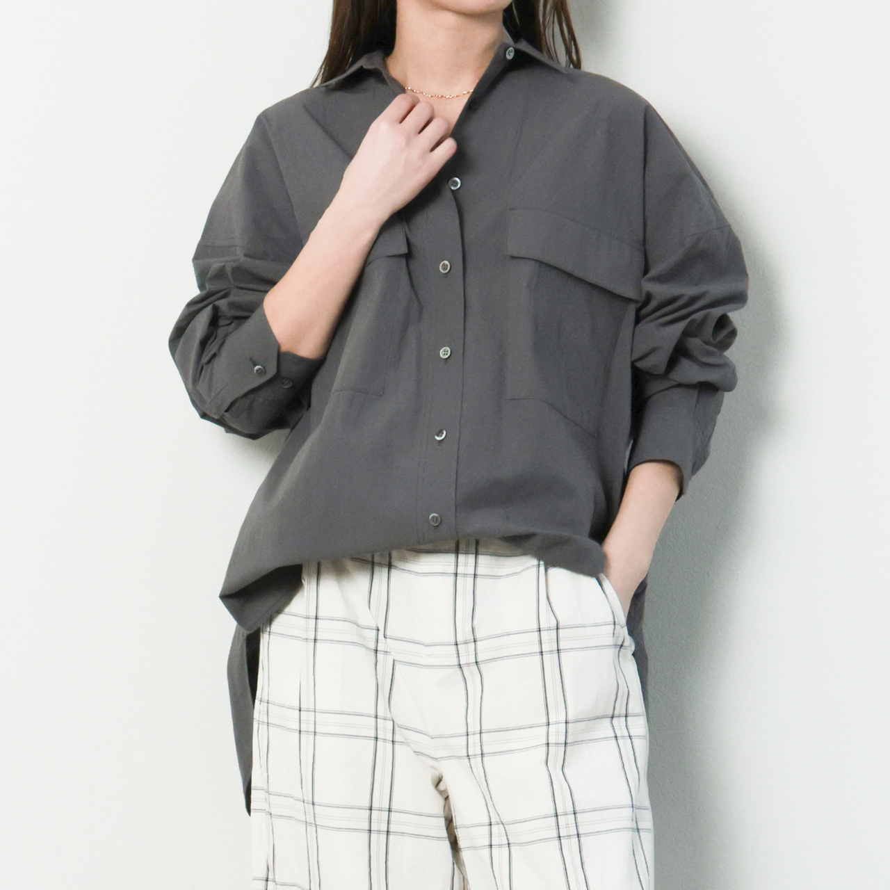 SACRA サクラ レディース シャツ ブラウス オーバーサイズ ワッシャー