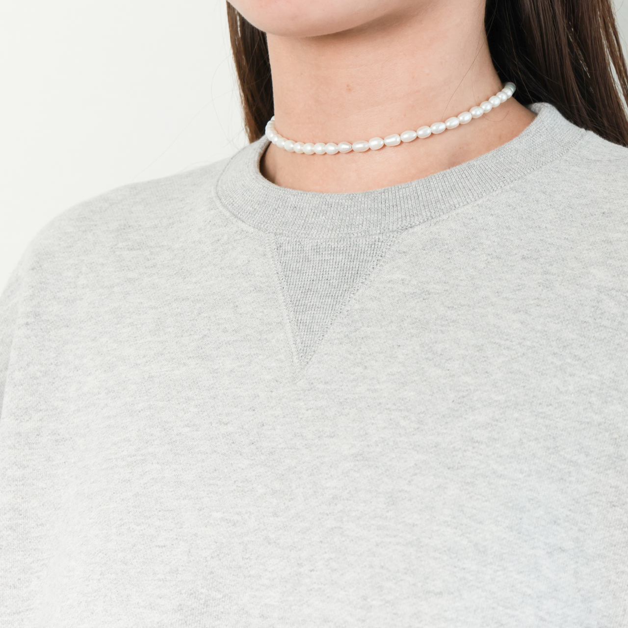 SACRA サクラ レディース スウェット コットン 長袖 丸首 クロップド